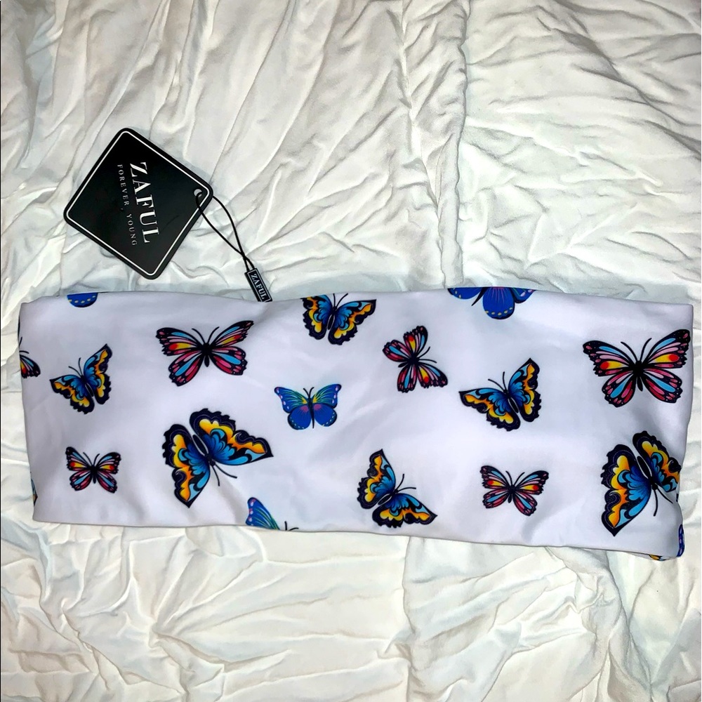 Strapless Butterfly Bikini Top